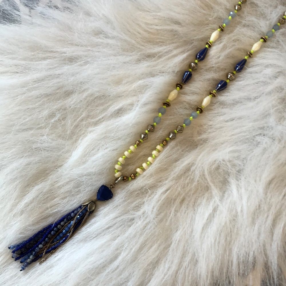 Stella & Dot 3-in-1 Beaded Tassel Necklace